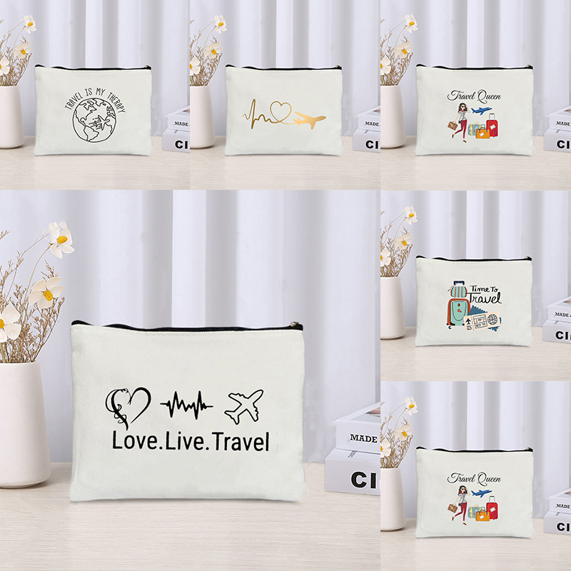 Perfume Queen - Airplane Travel Queen Print Cosmetic Bag